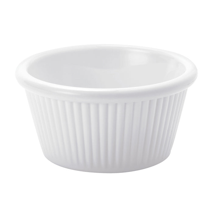 Ramekin Estriado 2 Oz (59ml) Policarbonato Blanco Ultra