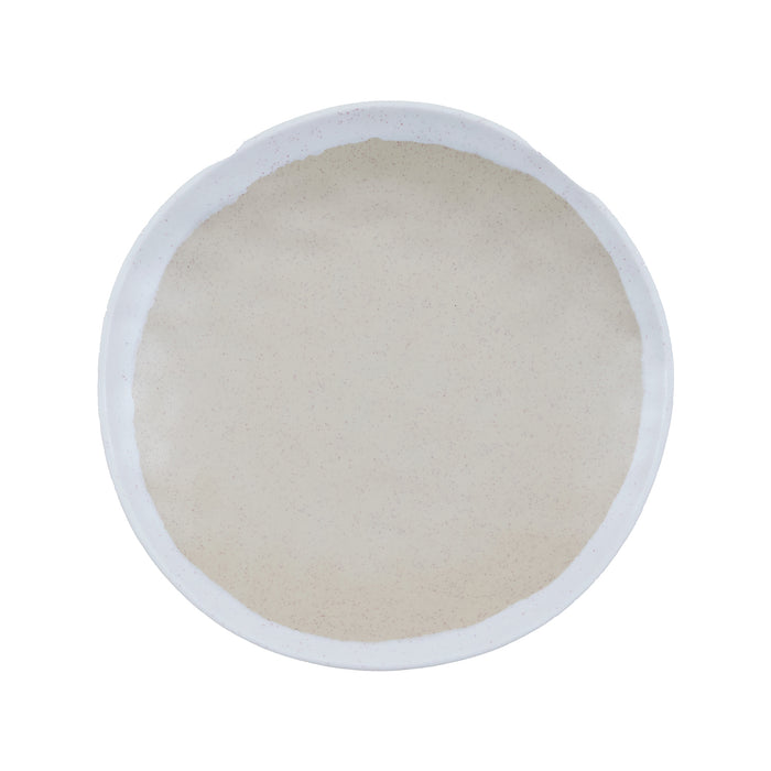 Plato Borde Alto 21.5x2.5 cm Melamina Blanco Pure
