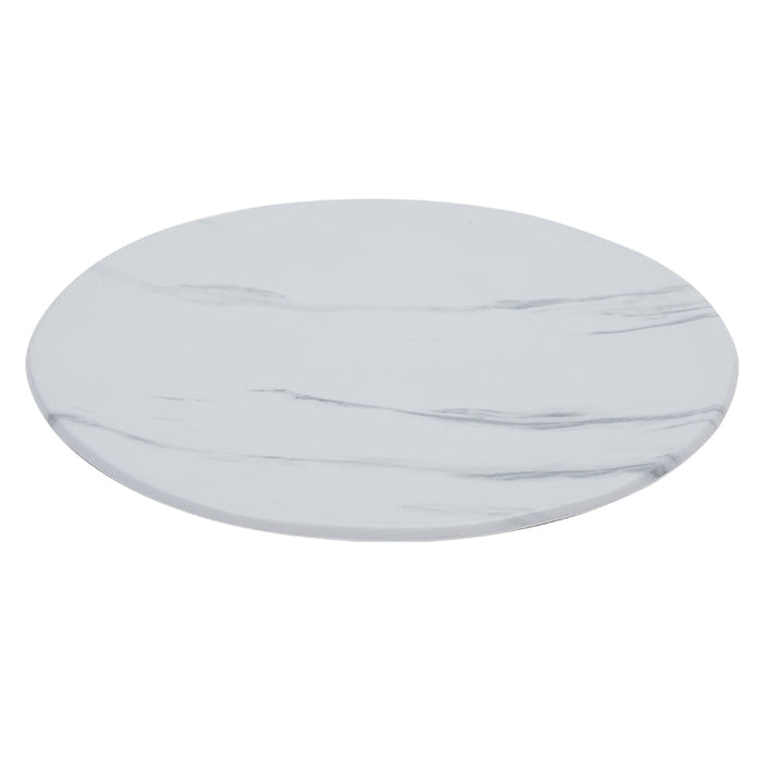 Charola Redonda 35cm Melamina Efecto Marmol Marble