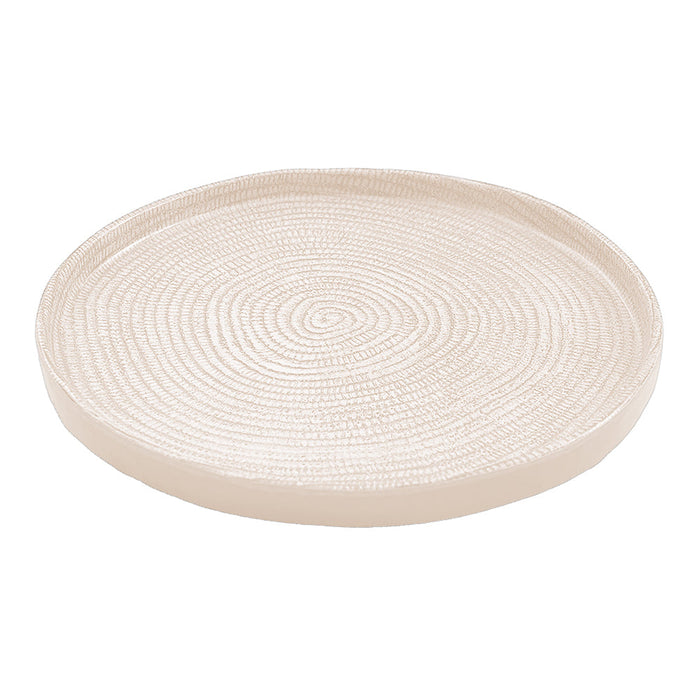 Plato 21x1.9 cm Melamina Beige Lines