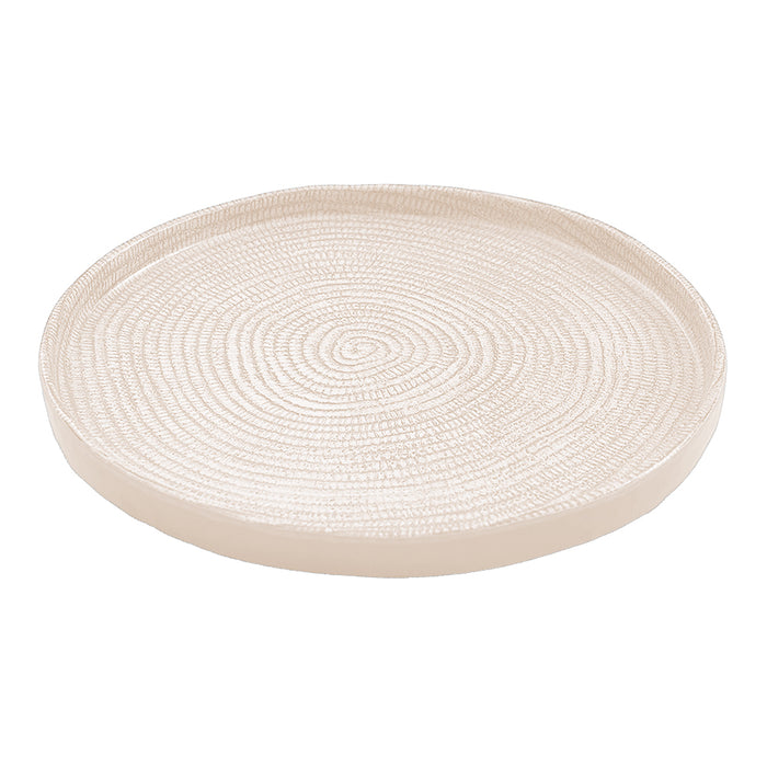 Plato 21x1.9 cm Melamina Beige Lines