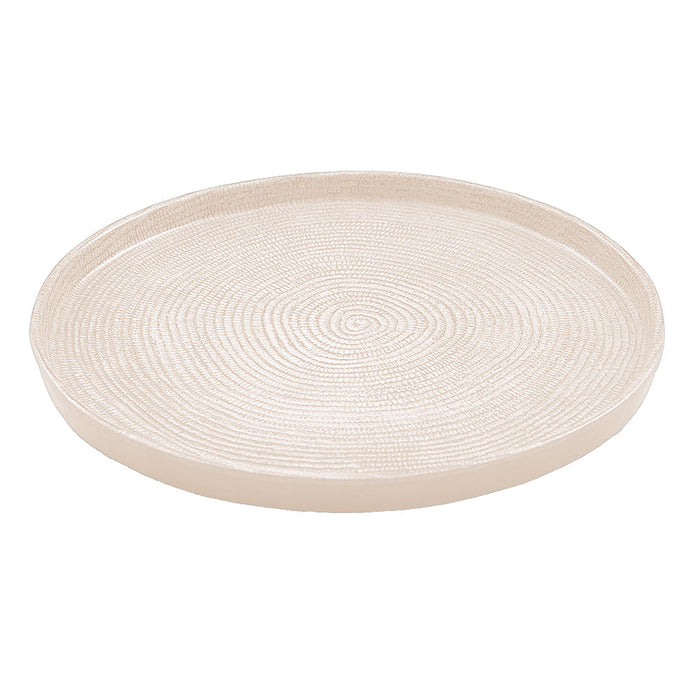 Plato 27.3x2cm Melamina Beige Lines