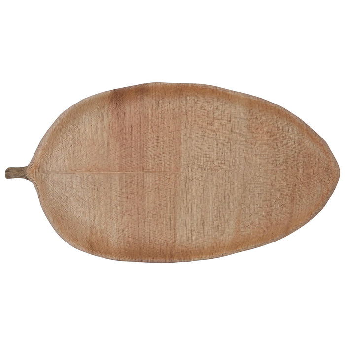 Charola Hoja 46x25.4x3 cm Melamina Efecto Madera Banana Leaf