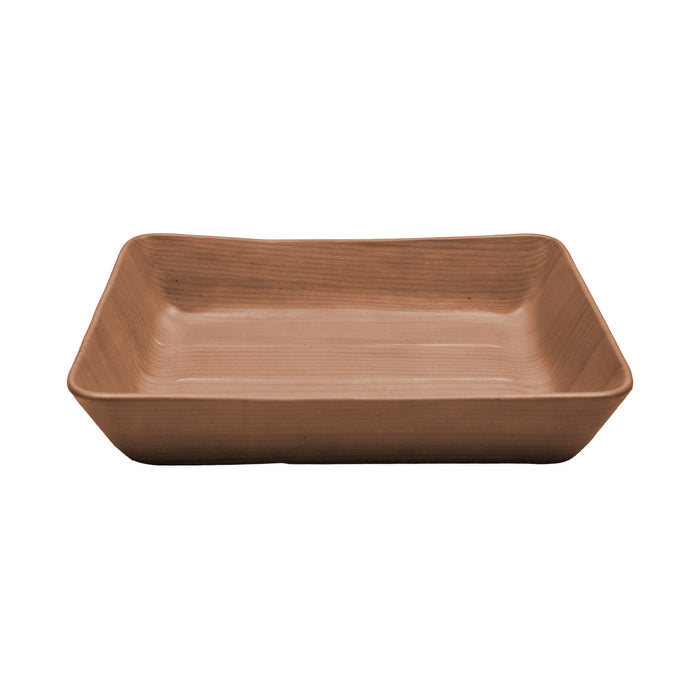 Fuente Rectangular 32.5x26.5x6.5 cm Melamina Efecto Madera Banana Leaf