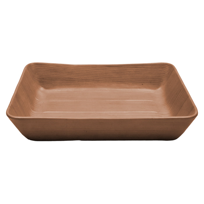 Fuente Rectangular 53x32.5x6.5 cm Melamina Efecto Madera Banana Leaf