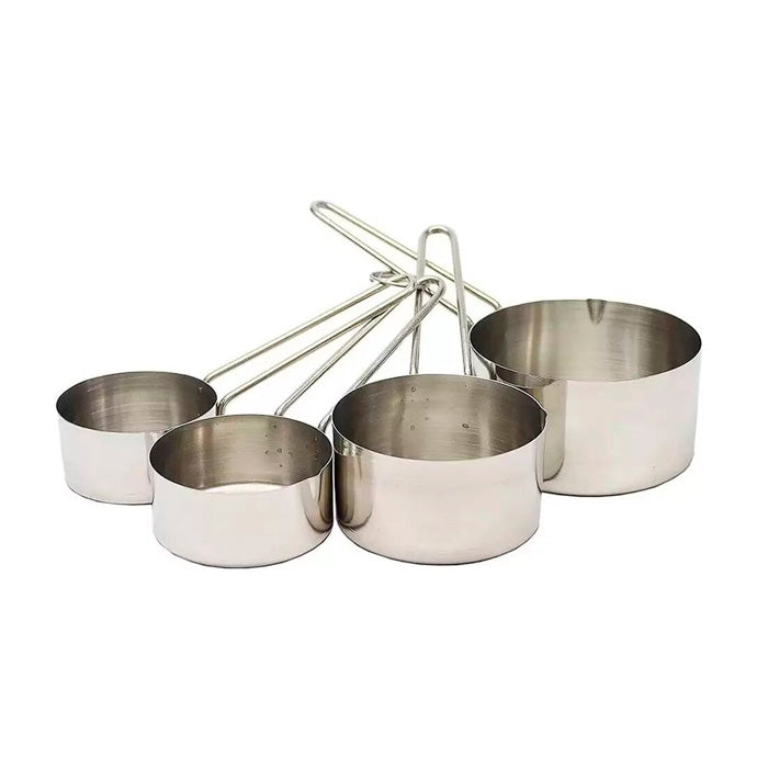 Set de 4 Tazas Medidoras Rectas Acero Inoxidable