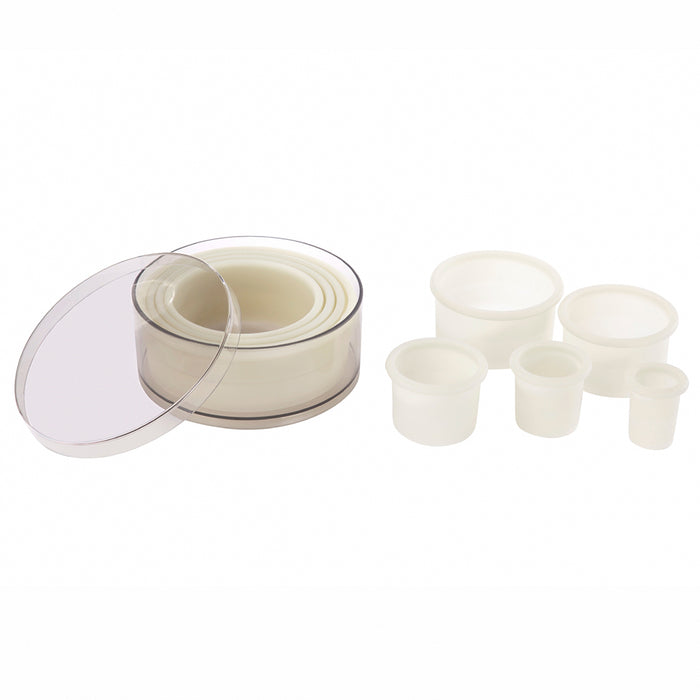 Set 9 Cortadores Redondos Lisos 2-10cm Plastico Poliglas