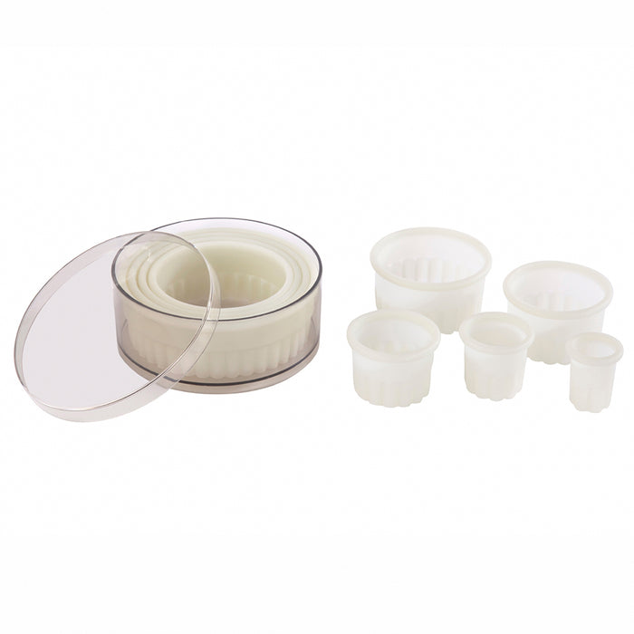 Set 9 Cortadores Redondos Rizados 2-10cm Plastico Poliglas