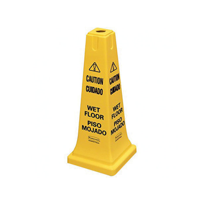 Cono de Seguridad C/Impresion Diversos Idiomas 26.7x26.7x65.4cm Plastico Amarillo