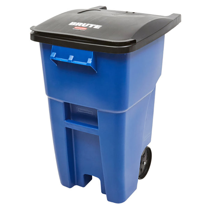 Bote Para Basura Con Ruedas Con Tapa 72.4x59.4x92.7cm 189Lt Plastico Azul Brute