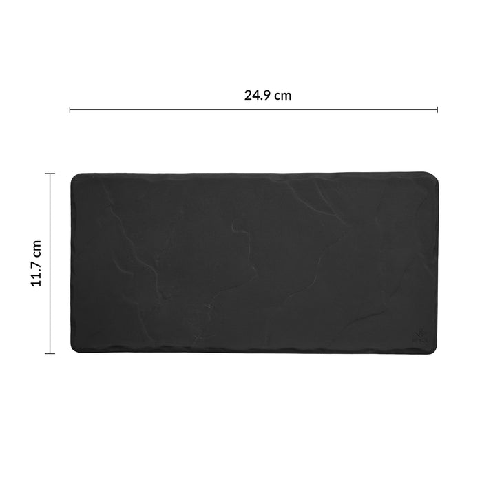 Pizarra Rectangular 24.9x11.7x0.5 cm Gris Mate Basalt