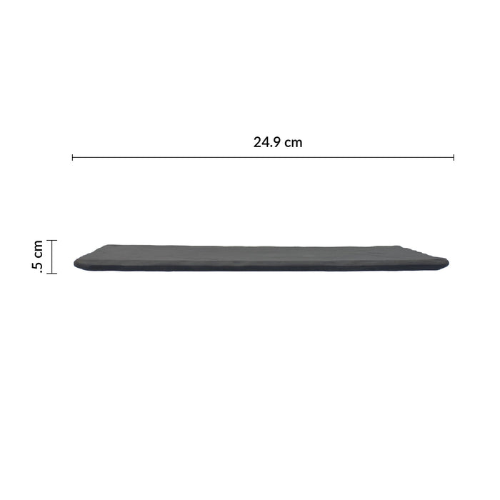 Pizarra Rectangular 24.9x11.7x0.5 cm Gris Mate Basalt