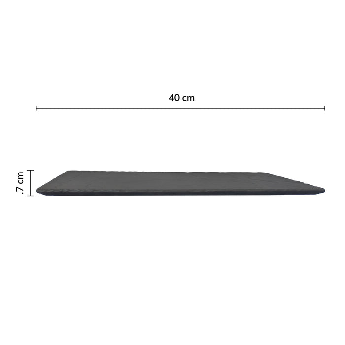 Pizarra Rectangular Gris Mate Basalt