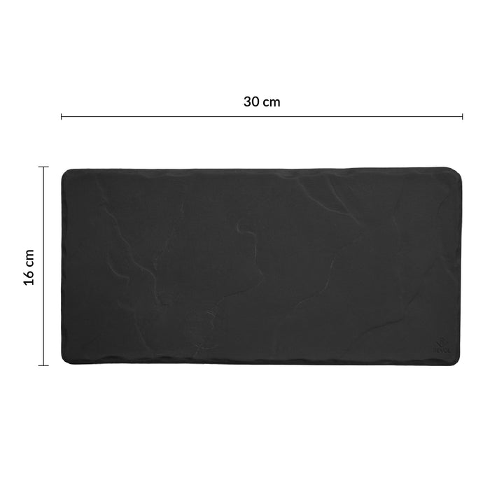 Pizarra Steak Rectangular 30x16 cm Basalt