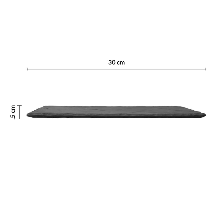 Pizarra Steak Rectangular 30x16 cm Basalt