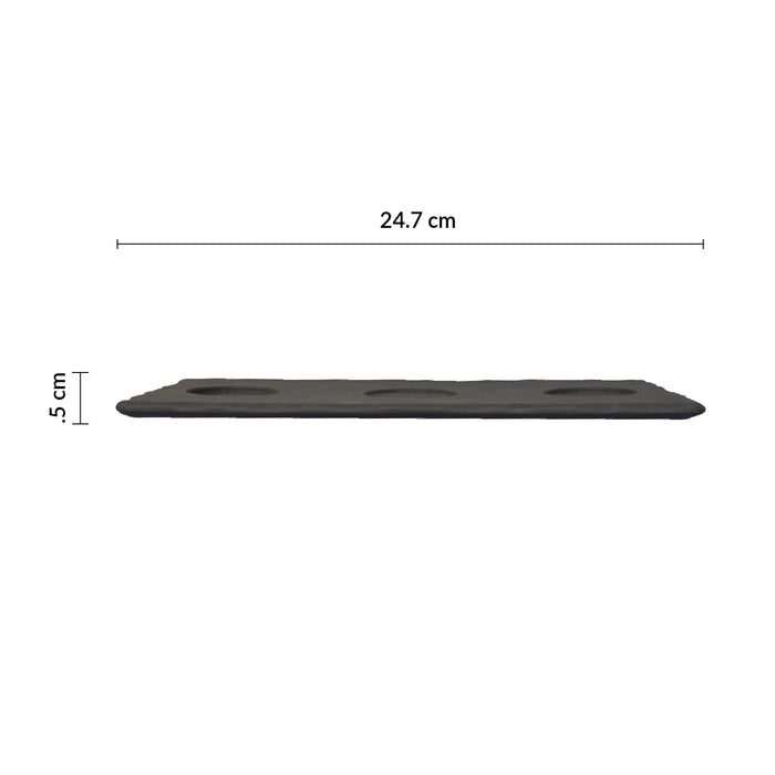 Pizarra Rectangular 3 Marcas Gris Mate Basalt