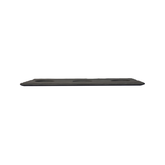 Pizarra Rectangular 3 Marcas Gris Mate Basalt