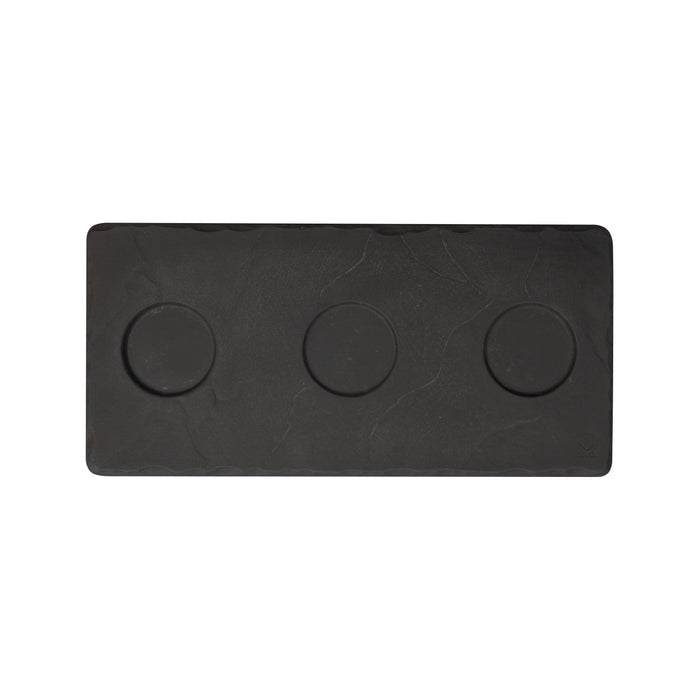Pizarra Rectangular 3 Marcas Gris Mate Basalt