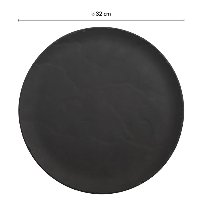 Pizarra Redonda 32 cm Gris Mate Basalt