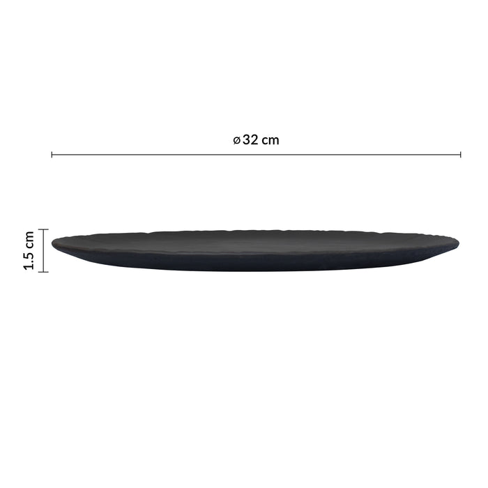 Pizarra Redonda 32 cm Gris Mate Basalt