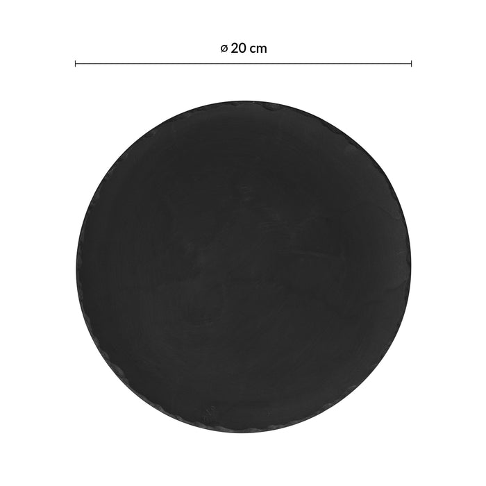 Pizarra Redonda 20 cm Diametro Mate Basalt