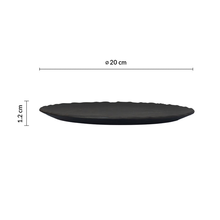Pizarra Redonda 20 cm Diametro Mate Basalt