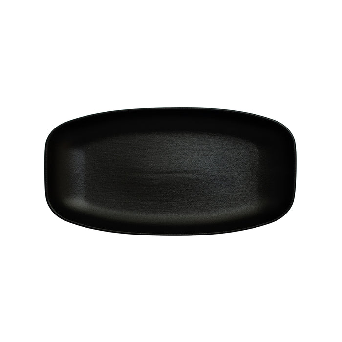 Plato Rectangular 24x12 cm Negro Hierro Club