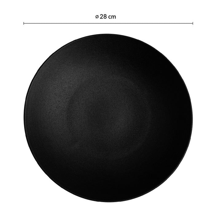 Plato Trinche 28 cm Negro Equinoxe