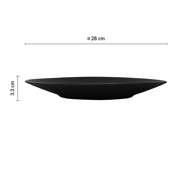 Plato Trinche 28 cm Negro Equinoxe
