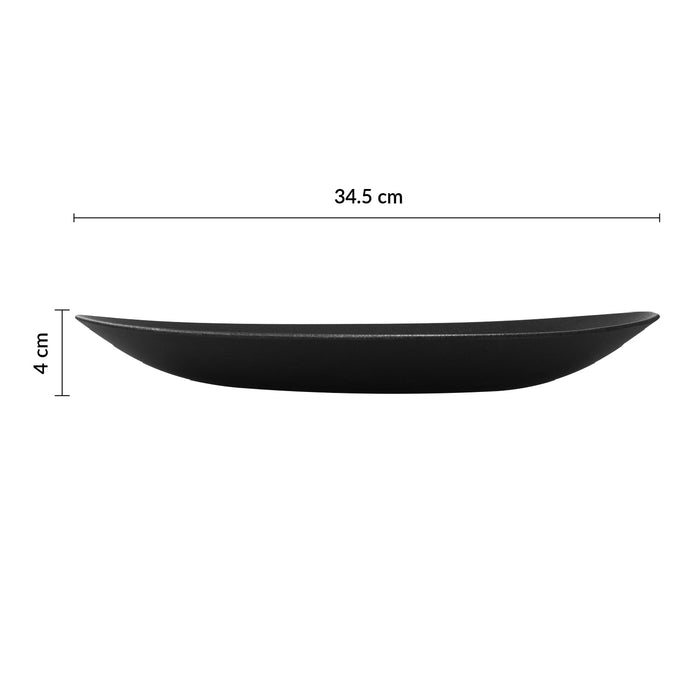 Plato Oval 34.5 cm Negro Equinoxe