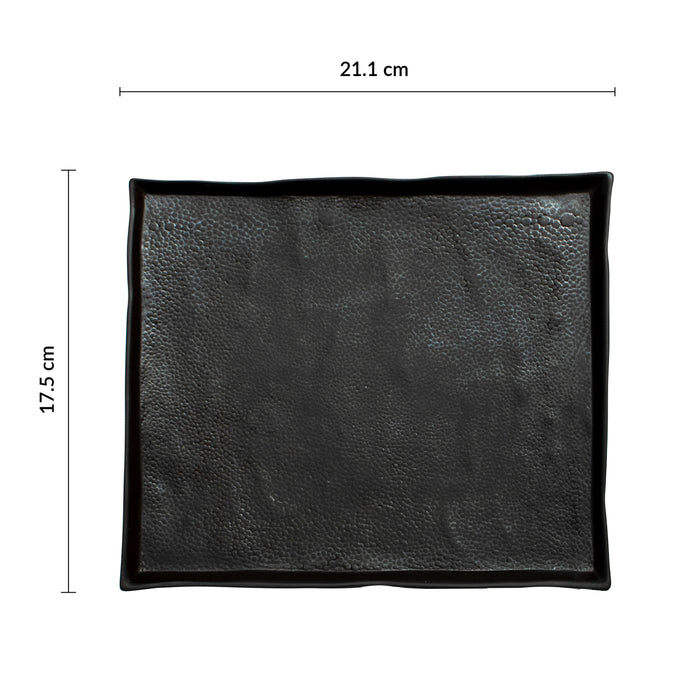Plato Rectangular 21.1x17.5 cm Negro Moon Solstice