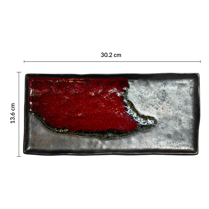 Plato Rectangular 30.2x13.6 cm Solar Storm Solstice