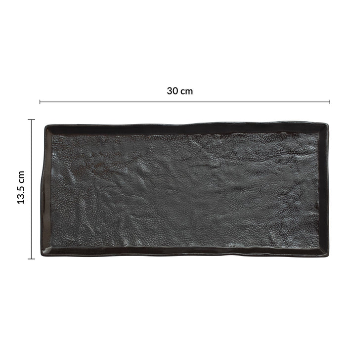 Plato Rectangular 30x13.5 cm Negro Moon Solstice