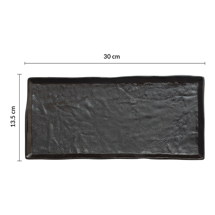 Plato Rectangular 30x13.5 cm Negro Moon Solstice