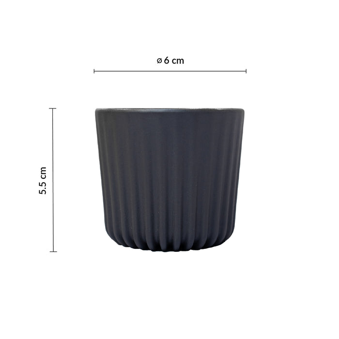 Taza Moka sin Asa 2 3/4 Oz (81ml) Dark Metal Pekoe