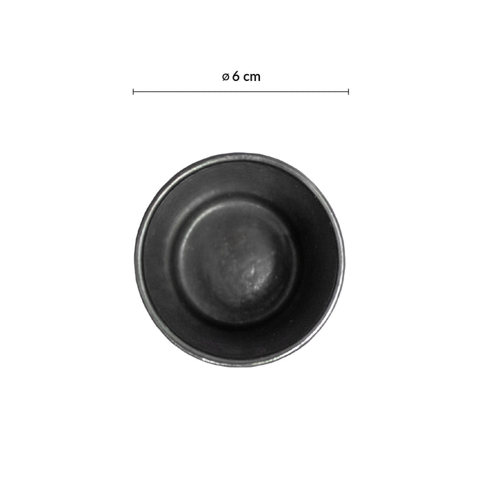 Taza Moka sin Asa 2 3/4 Oz (81ml) Dark Metal Pekoe