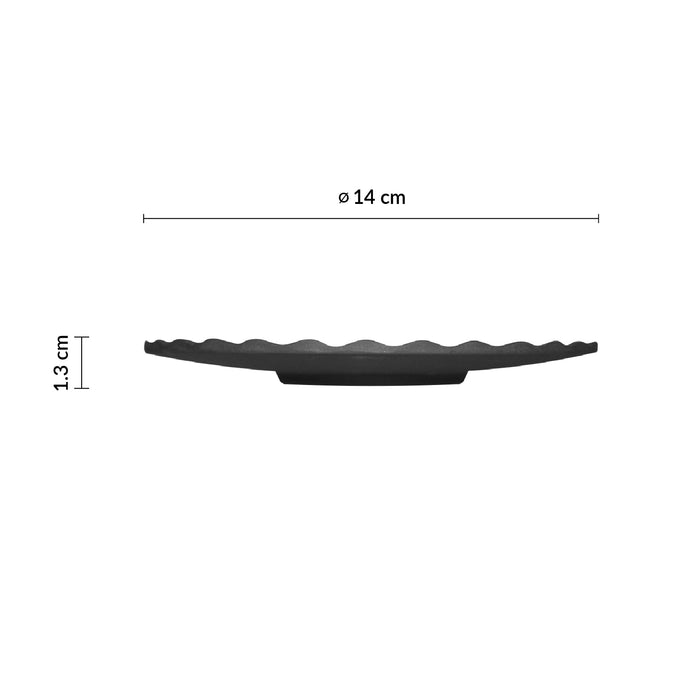 Plato Taza Moka Diametro 14 x 1.3 cm Dark Metal Pekoe