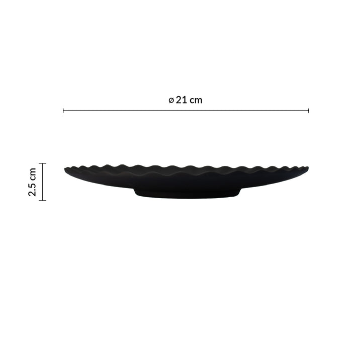 Plato Coupe 21 Cm Black Smooth Pekoe