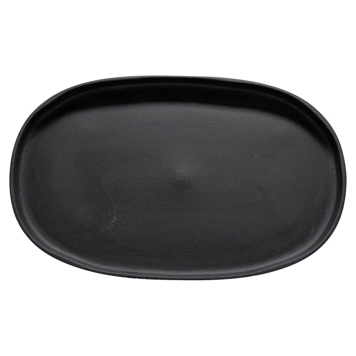 Plato Oval 35cm Noir Mate Caractere