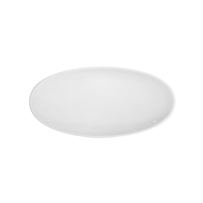Mini Plato Oval Con Base 20.6 Cm Blanco Aurea