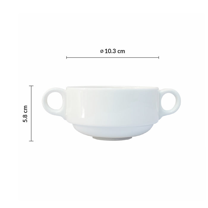 Tazon Consome Con Asas Apilable 10 Oz (296ml) Classic