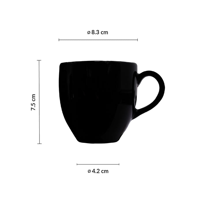 Taza Cafe No Apilable 7 3/4 Oz (229ml) Noir
