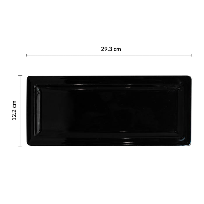 Plato Rectangular 29.3x12.2 cm Noir