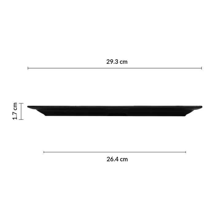 Plato Rectangular 29.3x12.2 cm Noir