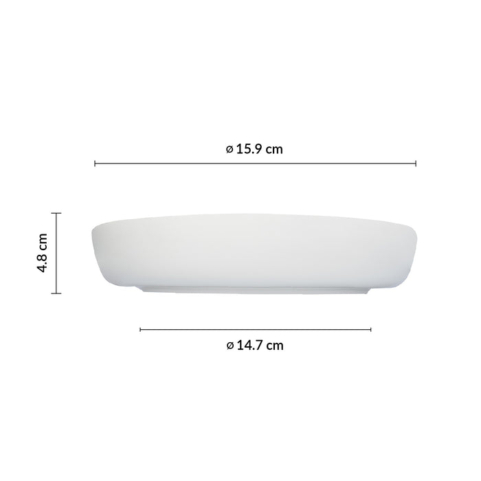 Plato Plano Con Borde Alto 15.9 cm Blanco Ease