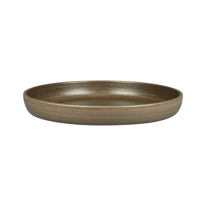 Plato Plano C/Borde Alto 16cm. Dark Brown Ease Selva