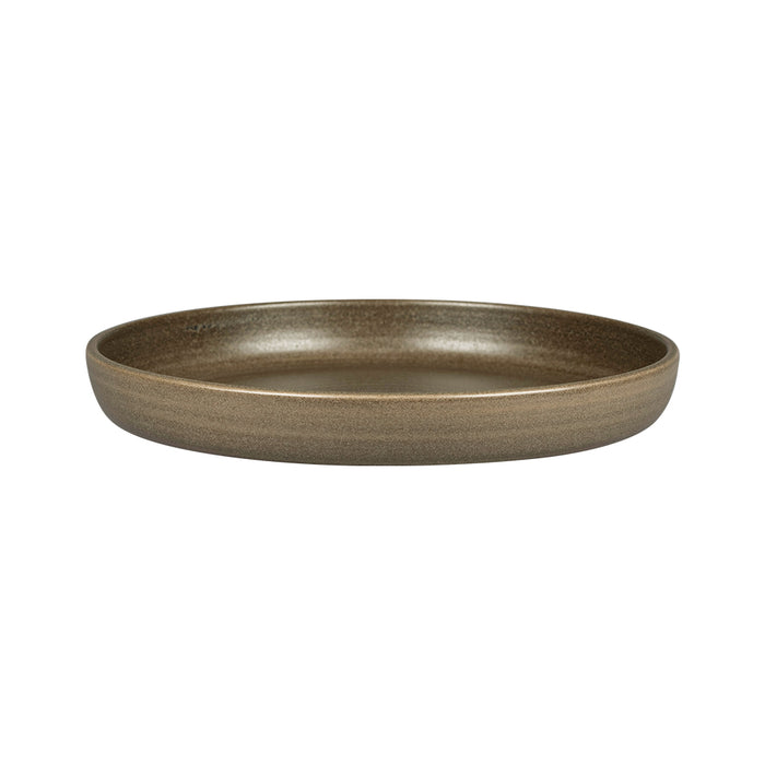 Plato Plano C/Borde Alto 16cm. Dark Brown Ease Selva