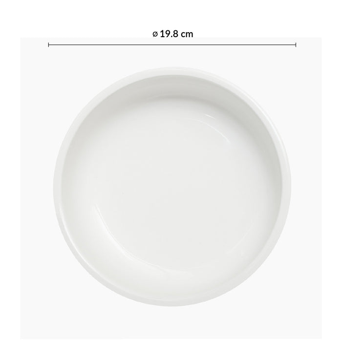 Plato Plano Con Borde Alto 19.8 cm Blanco Ease