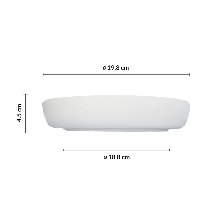 Plato Plano Con Borde Alto 19.8 cm Blanco Ease