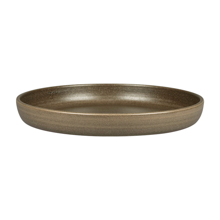Plato Plano C/Borde Alto 20cm. Dark Brown Ease Selva